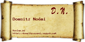 Domsitz Noémi névjegykártya